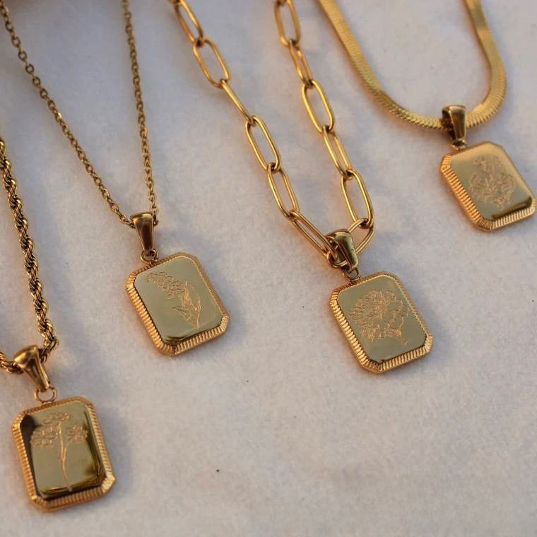 Gold Rose Series Necklace