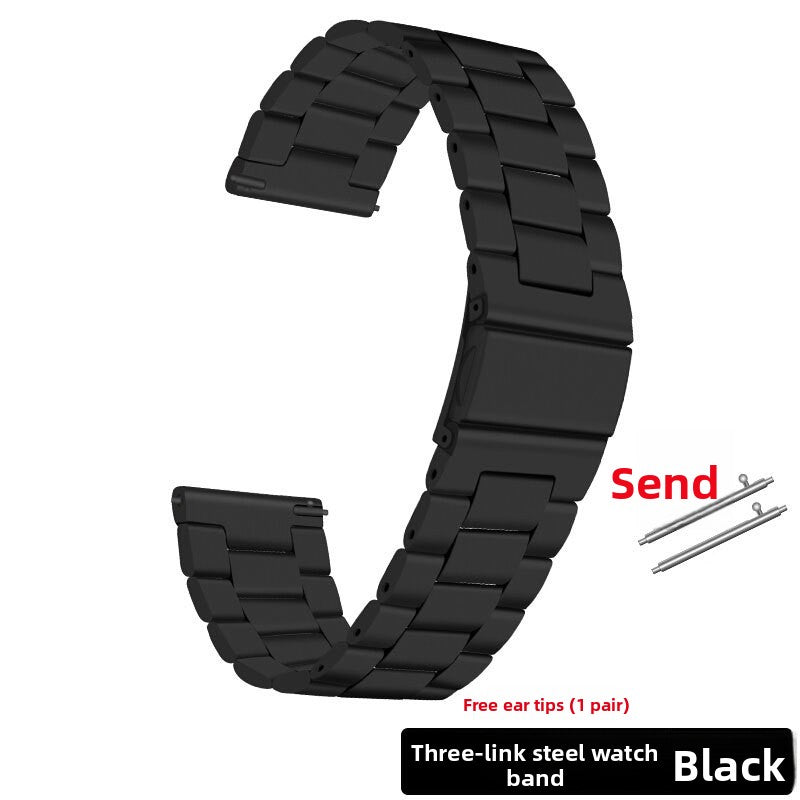 Gold stainless steel watch strap is