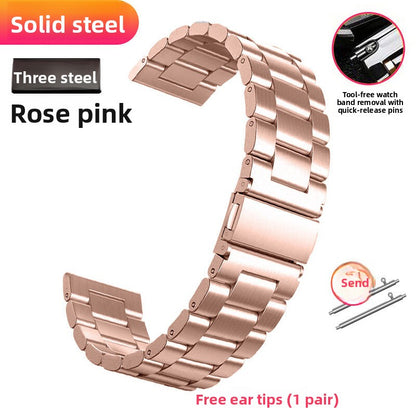 Gold stainless steel watch strap is
