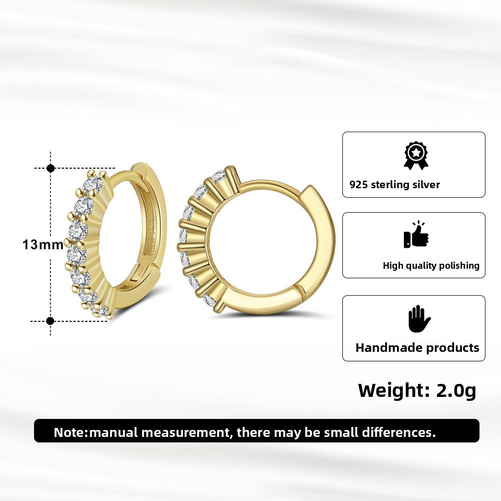 Gold stud earrings