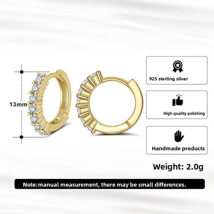 Gold stud earrings