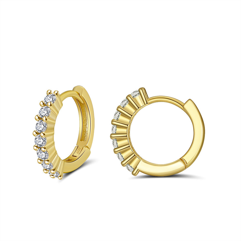 Gold stud earrings