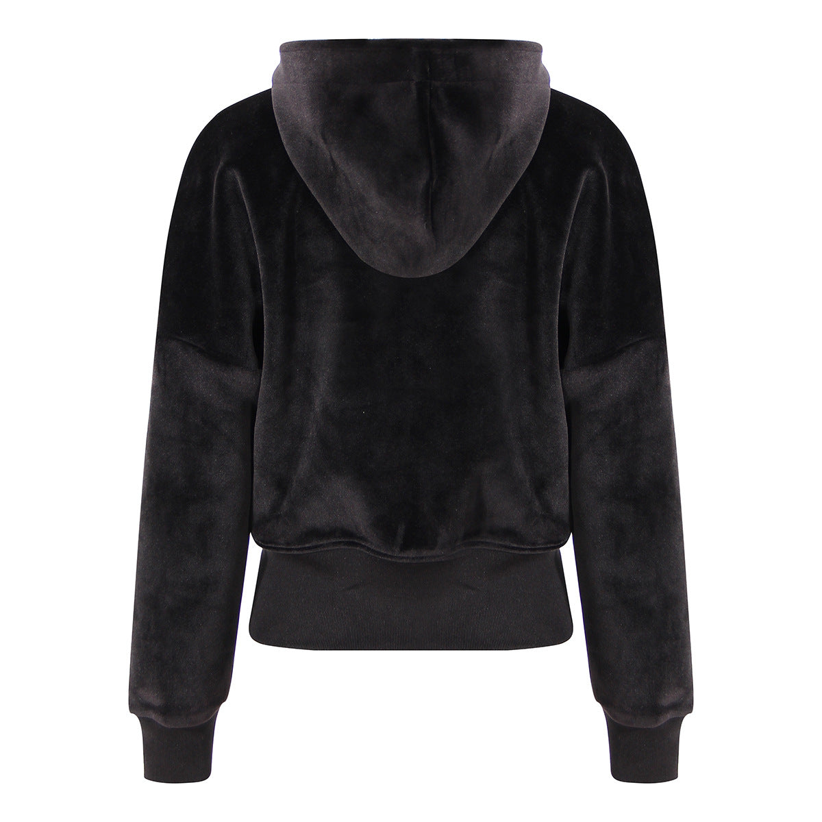 Gold Velvet Hooded Sweatshirt