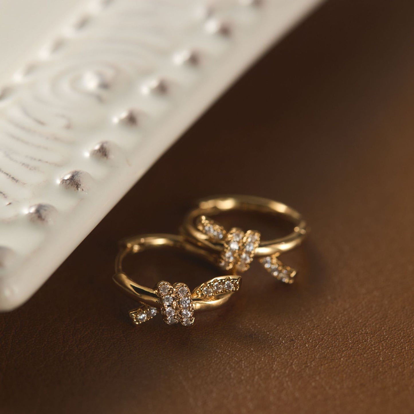 Golden Butterfly Knot Earrings