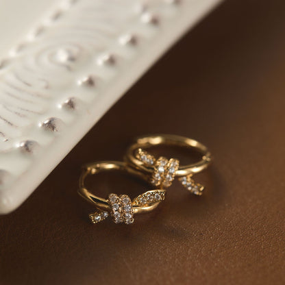 Golden Butterfly Knot Earrings