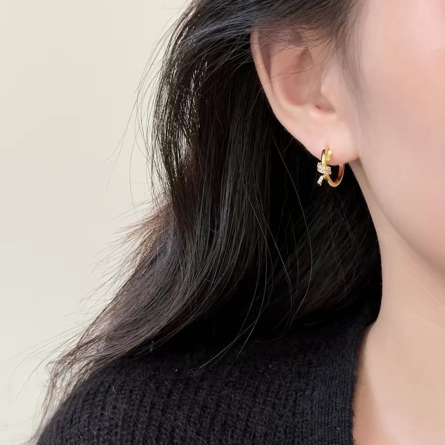 Golden Butterfly Knot Earrings