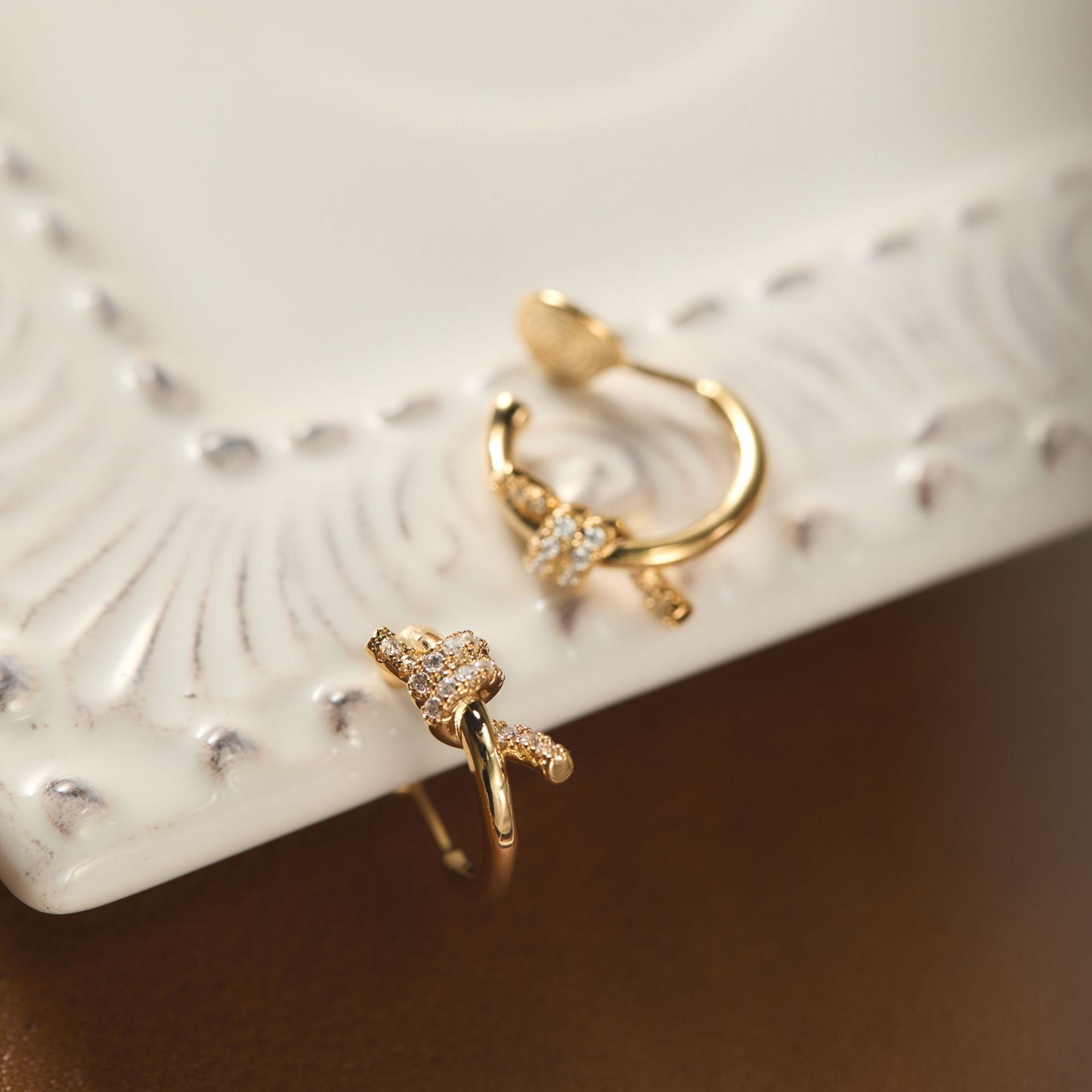 Golden Butterfly Knot Earrings