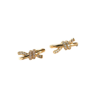 Golden Butterfly Knot Earrings