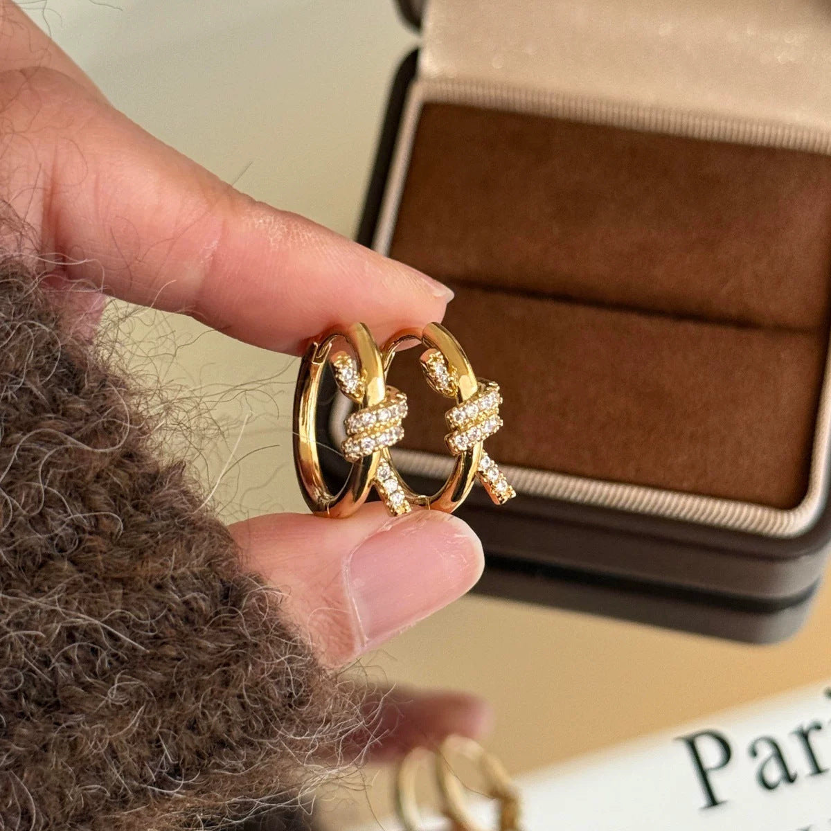 Golden Butterfly Knot Earrings