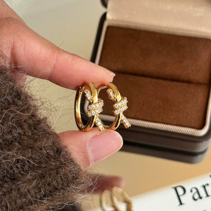 Golden Butterfly Knot Earrings