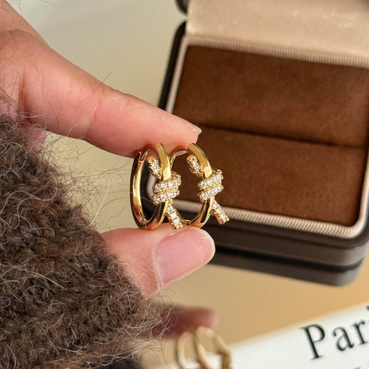 Golden Butterfly Knot Earrings