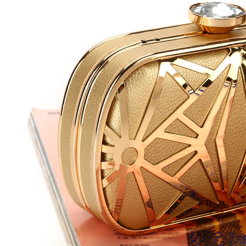 Golden Handmade Evening Clutch Bag for Women