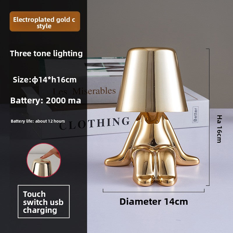 Golden Man Table Lamp