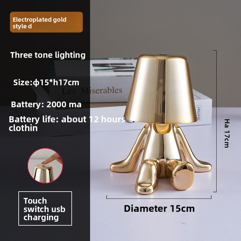 Golden Man Table Lamp