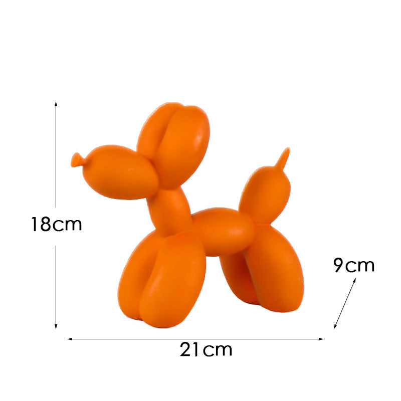 Golden Mouth Balloon Dog Resin Decor