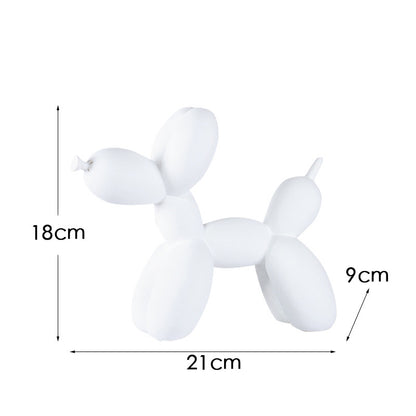 Golden Mouth Balloon Dog Resin Decor