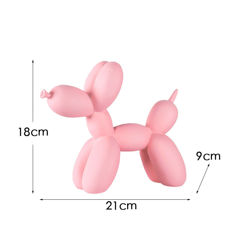 Golden Mouth Balloon Dog Resin Decor