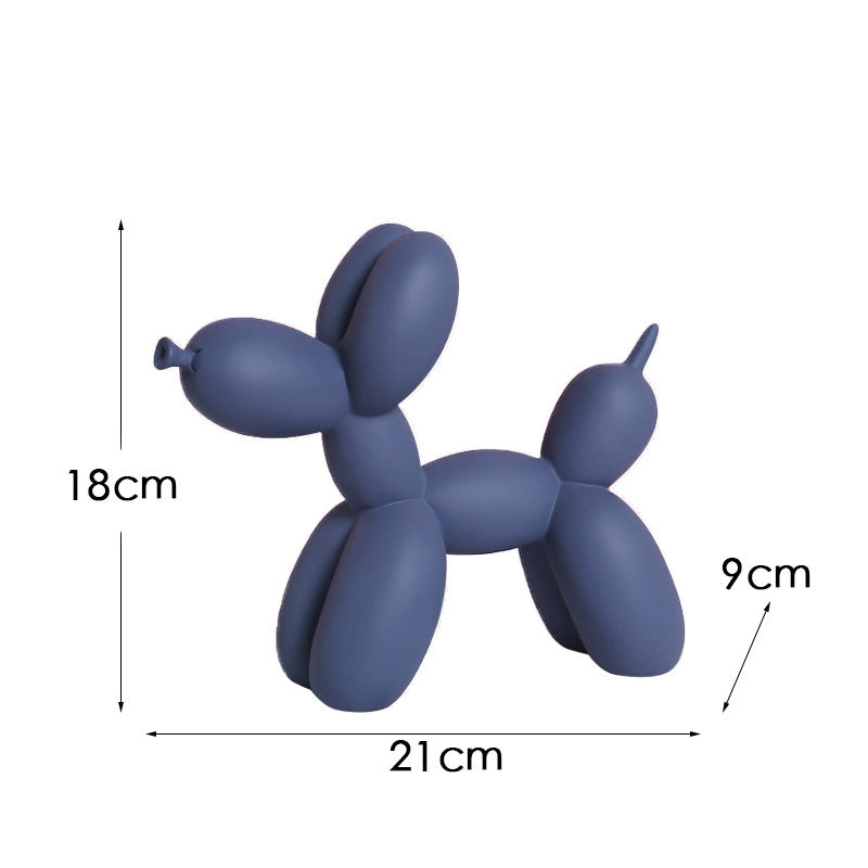 Golden Mouth Balloon Dog Resin Decor