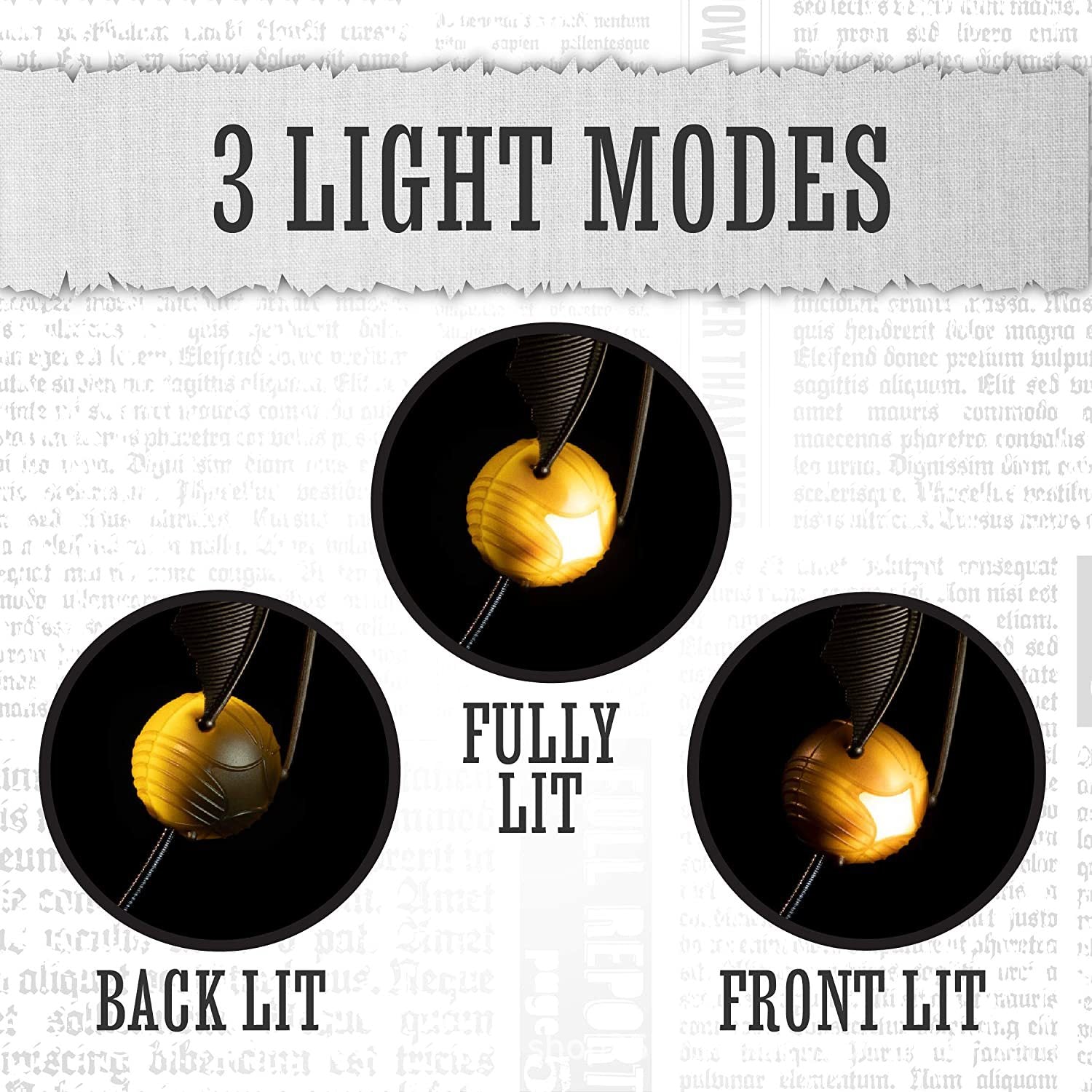 Golden Snitch Movable Wing Suspension Clip Light