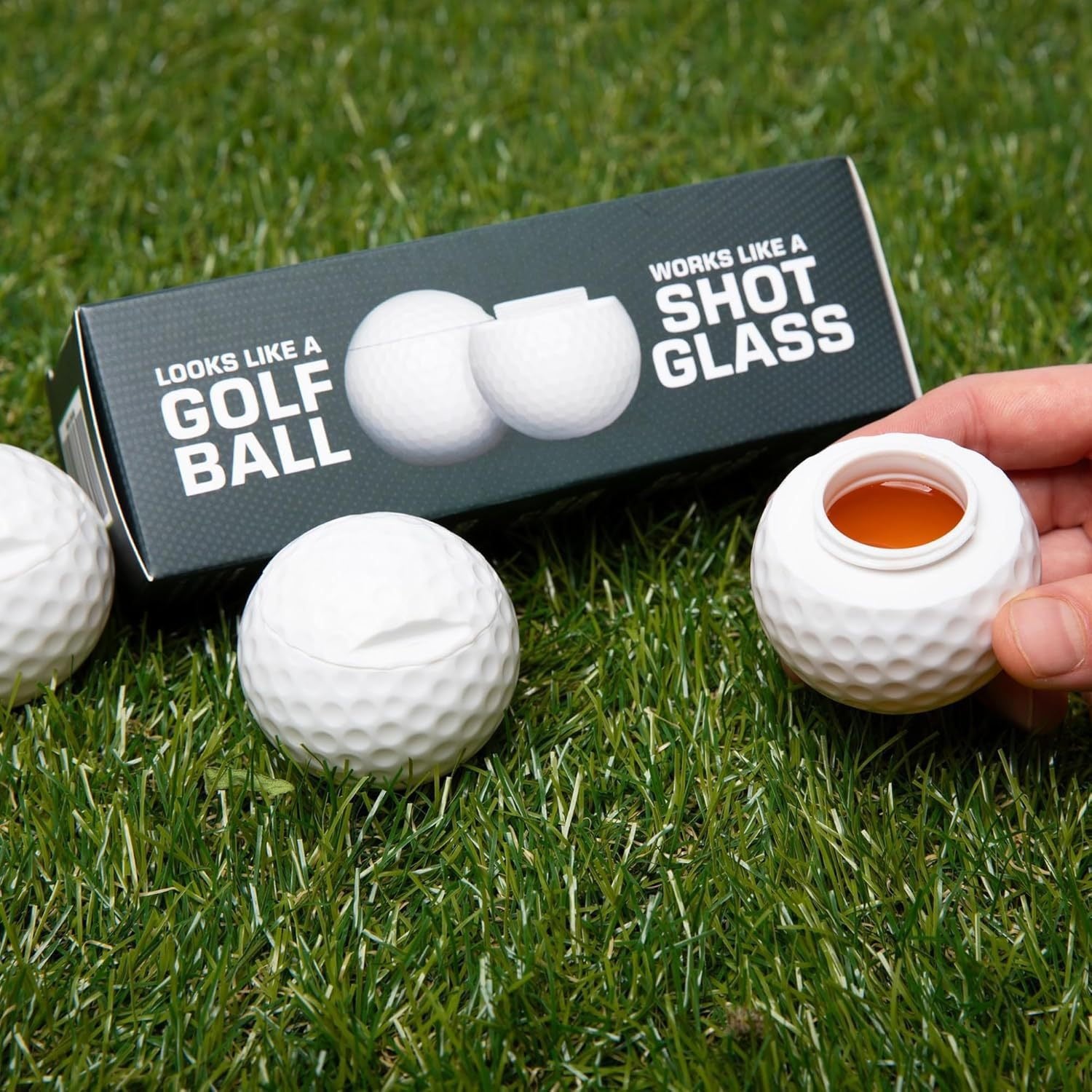 Golf ball-shaped cup