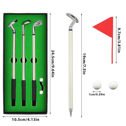 Golf Club Design Ballpoint Pen Set with Gift Box