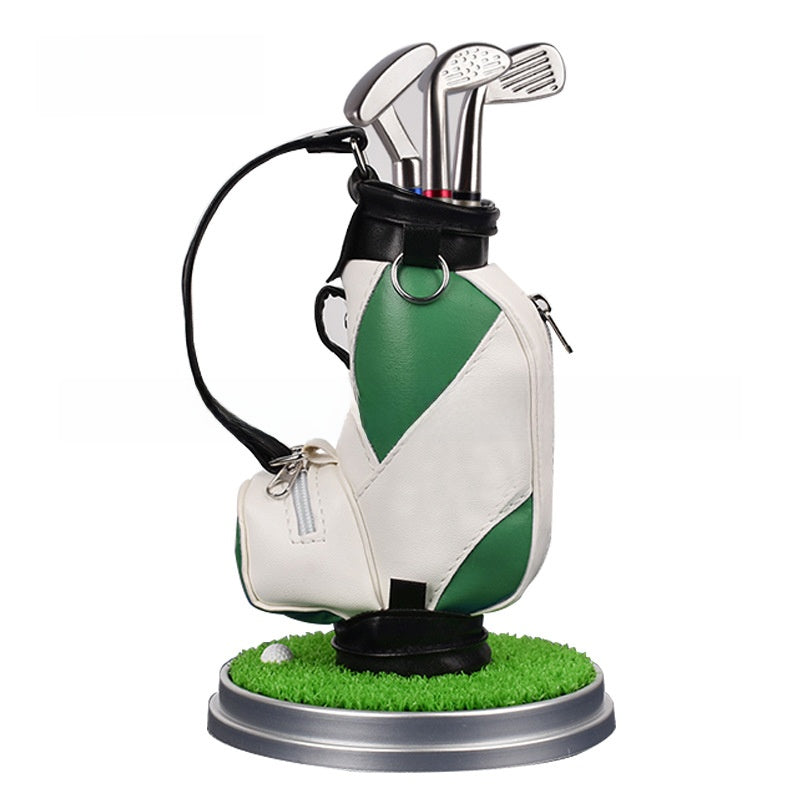 Golf-shaped pen holder