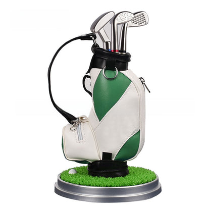 Golf-shaped pen holder