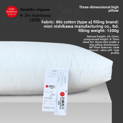 Goose Down Pillow Cotton Filled Hotel Quality