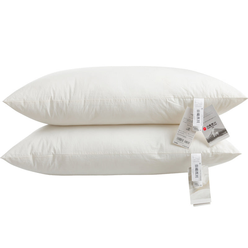 Goose Down Pillow Cotton Filled Hotel Quality