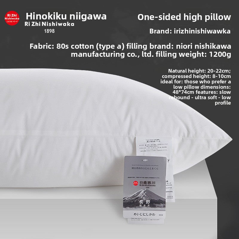 Goose Down Pillow Cotton Filled Hotel Quality