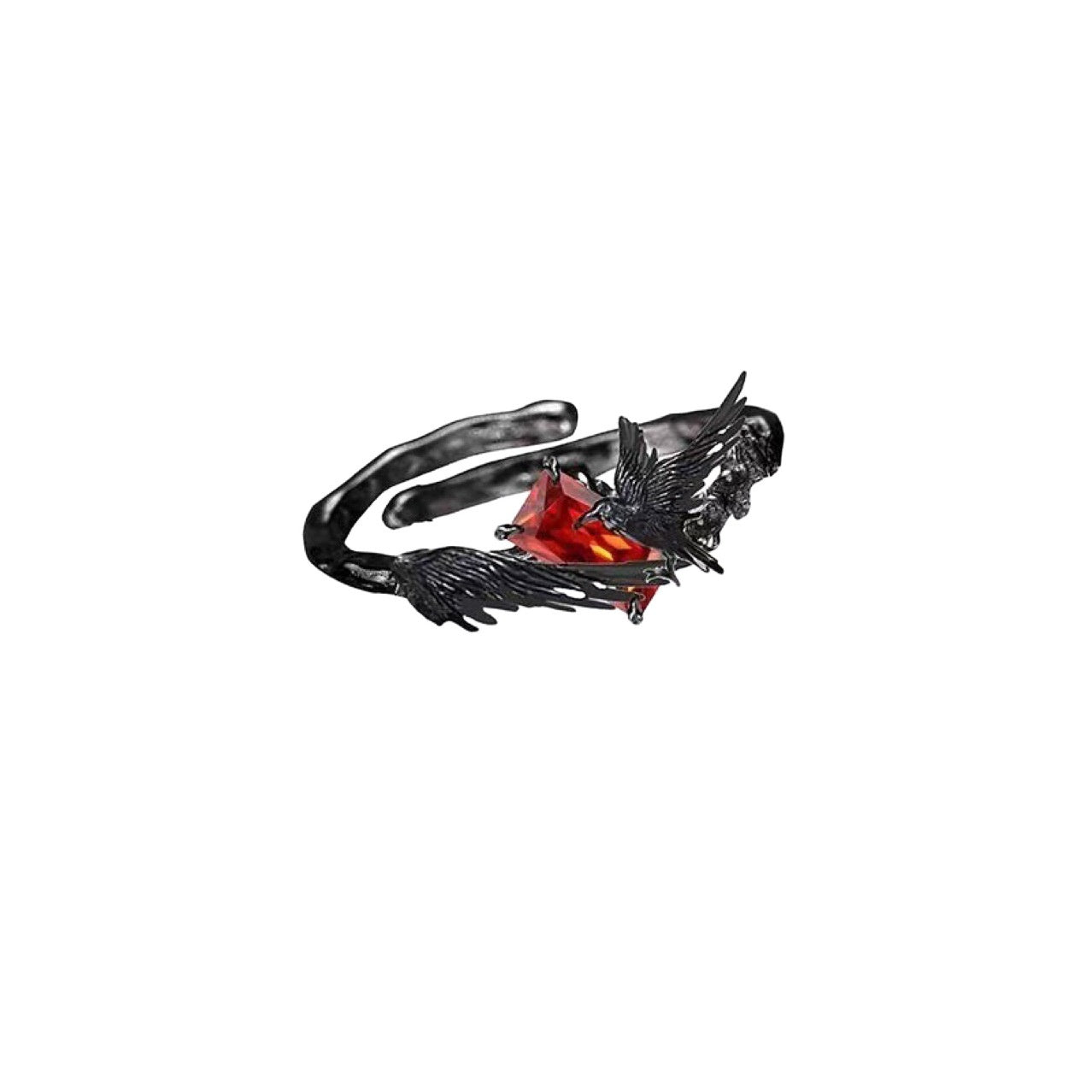 Gothic Adjustable Crow Ring