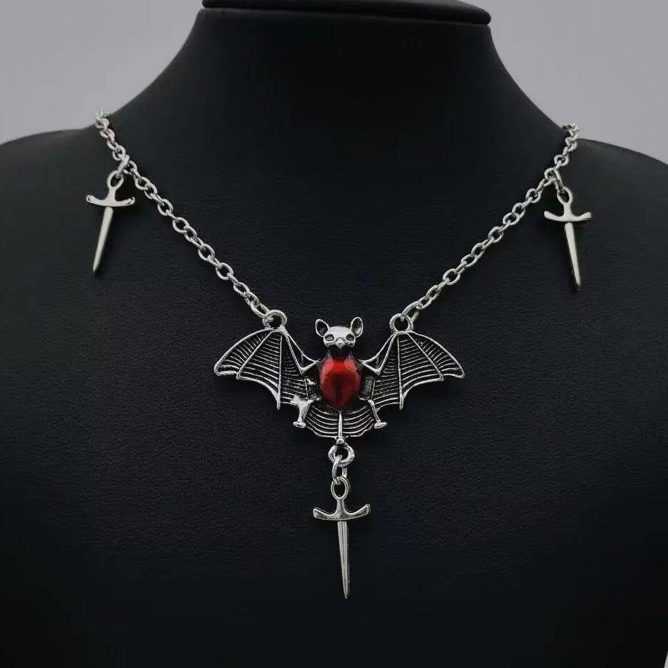 Gothic Bat Pendant Necklace