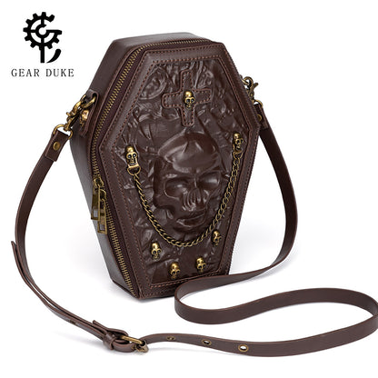Gothic Coffin Shape Crossbody Shoulder Bag