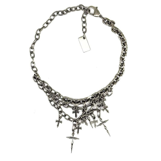 Gothic Cross Chain Alloy Necklace