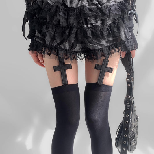 Gothic Cross Dark Y2K Stockings