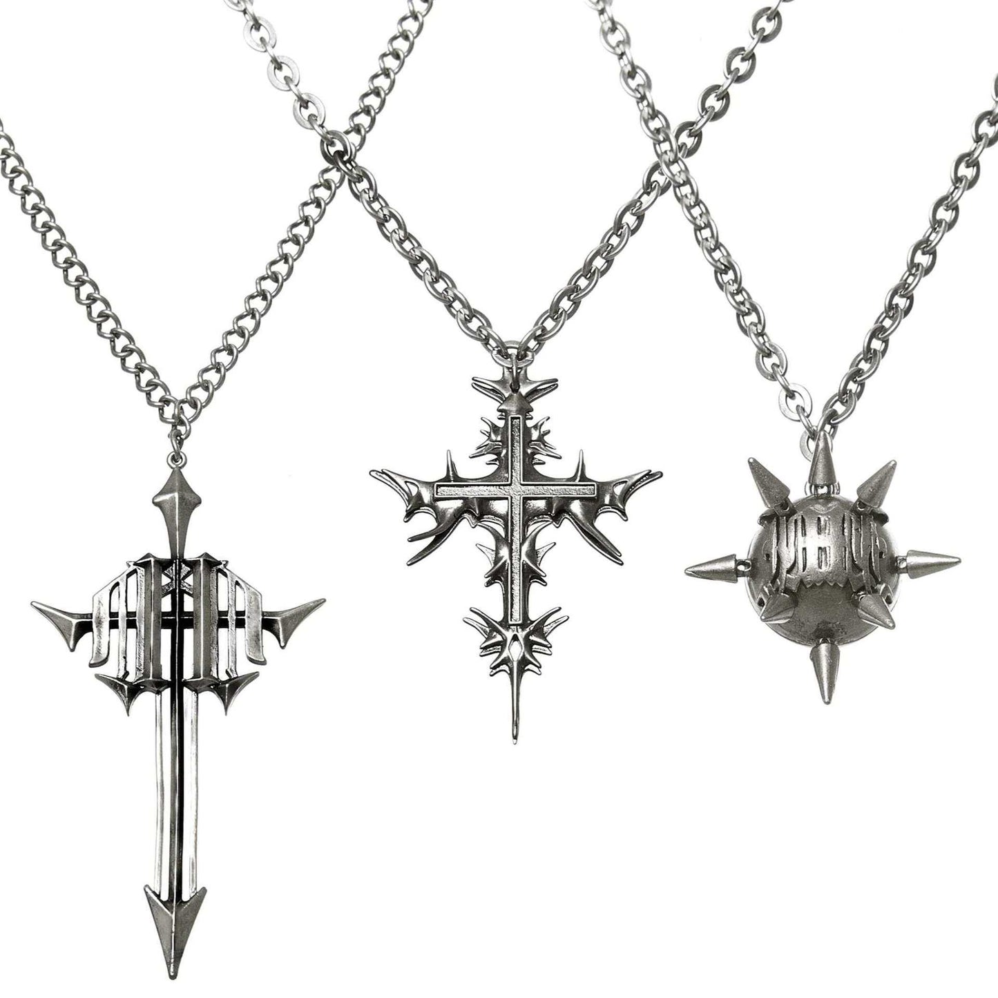 Gothic Cross Pendant Alloy Necklace