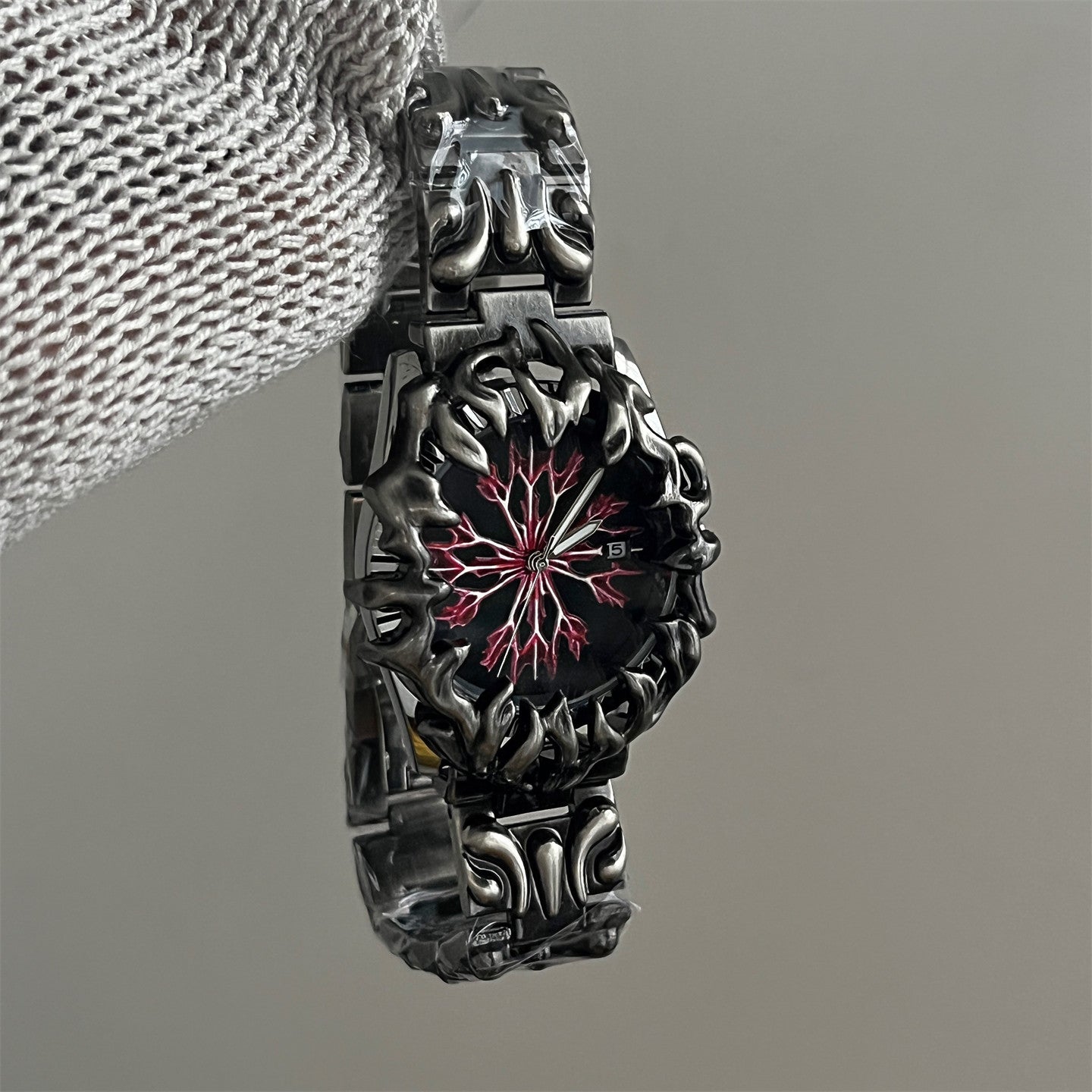 Gothic Devil Eye Embossed Dial Watch