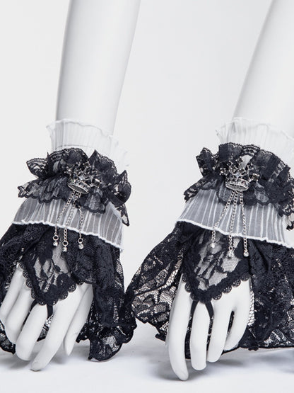 Gothic elegant lace gloves