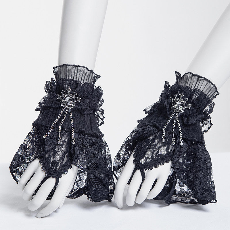 Gothic elegant lace gloves