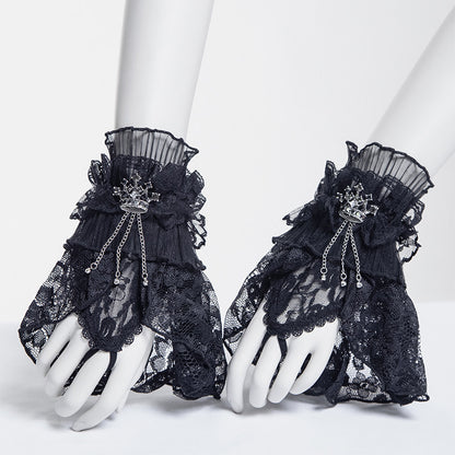 Gothic elegant lace gloves