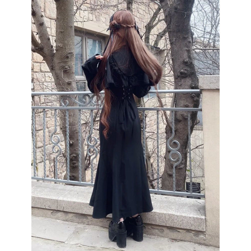 Gothic Lace Long Sleeve Dress