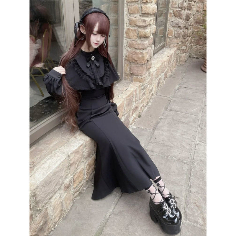Gothic Lace Long Sleeve Dress