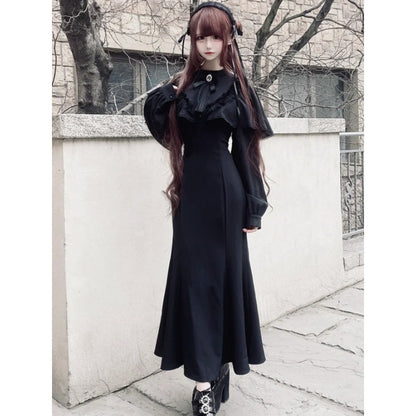 Gothic Lace Long Sleeve Dress