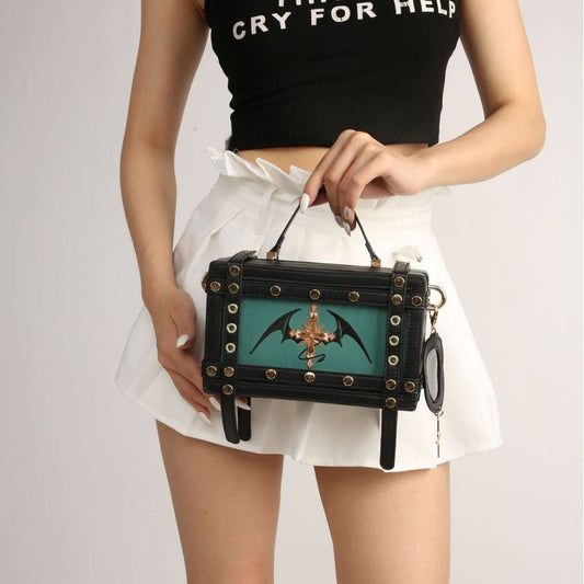 Gothic Lolita Hard Shell Crossbody Bag