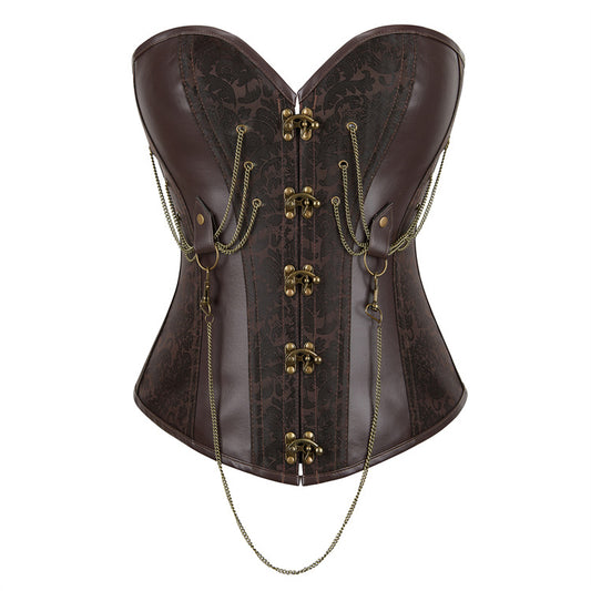 Gothic Palace Chain Decorated Women's Shaping Top
