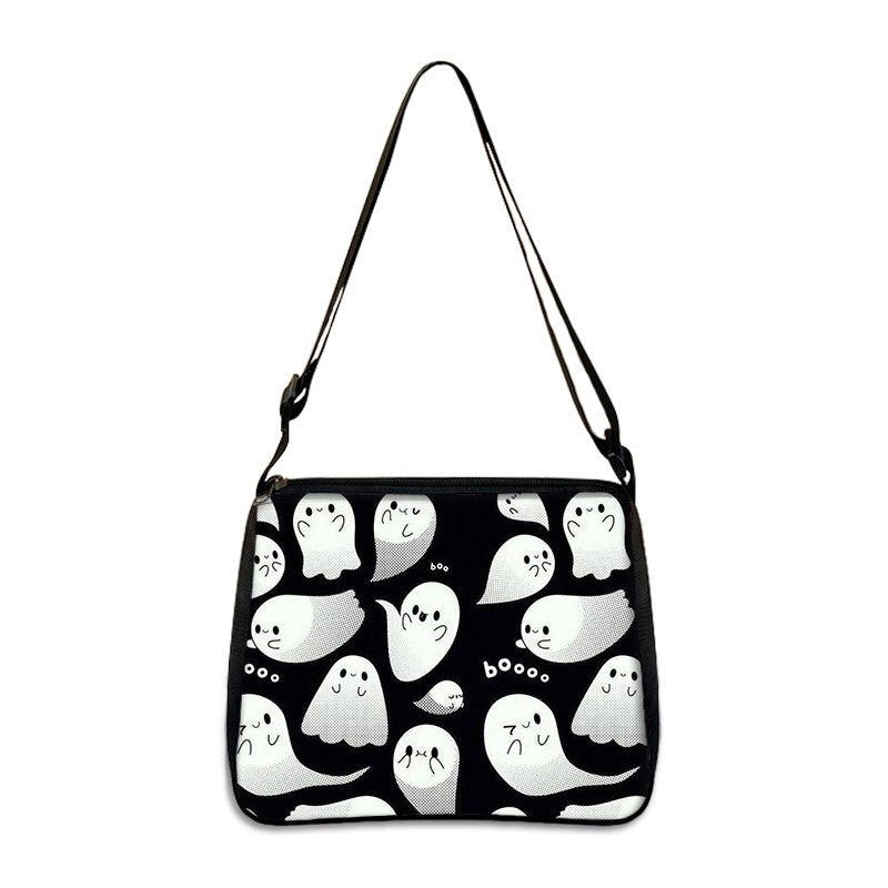 Gothic Print Polyester Underarm Shoulder Bag