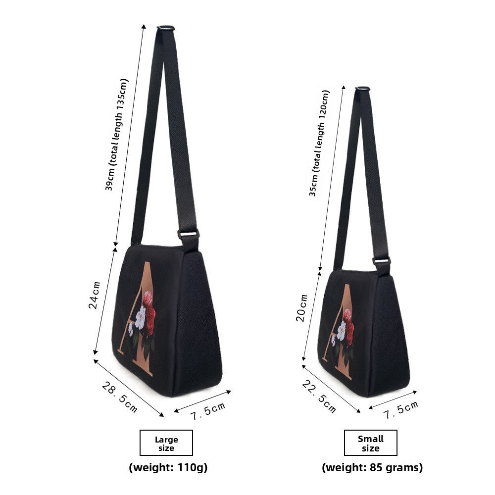 Gothic Print Polyester Underarm Shoulder Bag