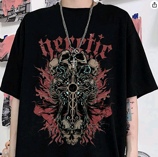 Gothic Punk Printed T-Shirt