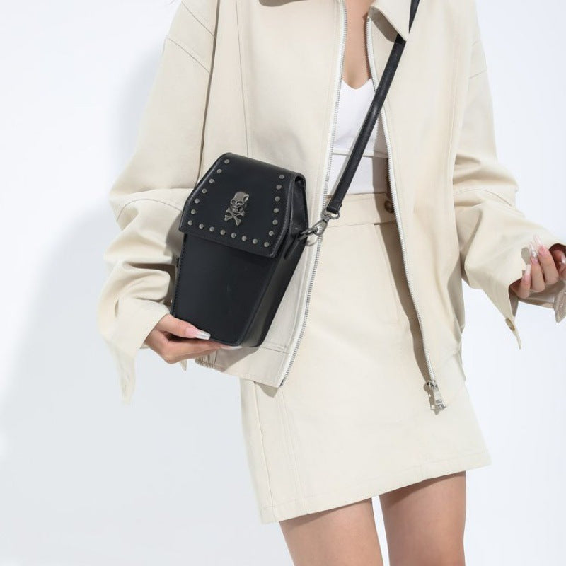 Gothic Rivet Small Square Crossbody Bag