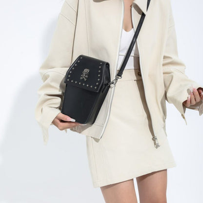 Gothic Rivet Small Square Crossbody Bag